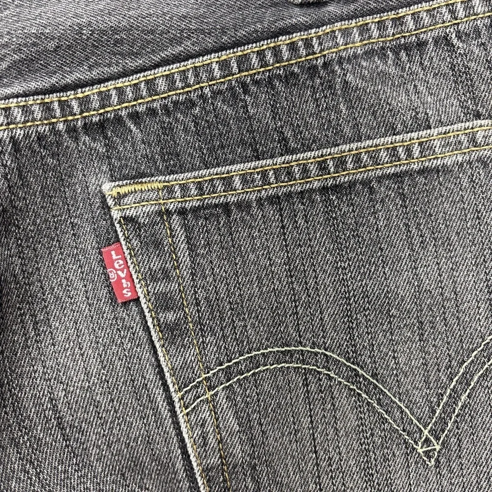 VTG Levi's 501 jeans‎ mens 38x32 2 tone black/gray button fly Straight Baggy